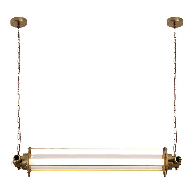 工业风黄铜高级吊灯美式咖啡法式复古loft酒吧中古办公室长条吊灯