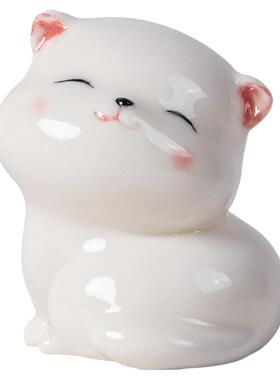 陶瓷小猫咪摆件可爱装饰品小礼品