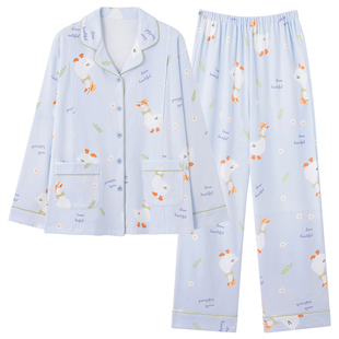 芬腾可安月子服纯棉孕妇睡衣秋女款2025新款春产妇产后哺乳家居服