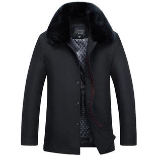 爸爸羽绒服男款加厚保暖爷爷冬装外套中老年人大码父亲装冬季棉袄