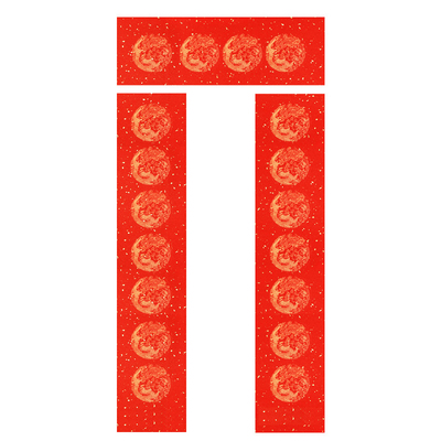 春联手写半生熟毛笔洒金加厚红纸