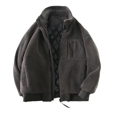 摩可福高级感摇粒绒立领棉衣