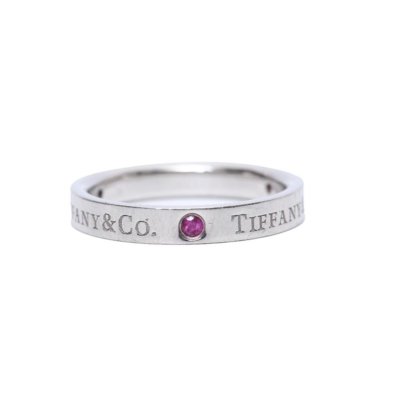 【自营】Tiffany& Co./蒂芙尼中古95新女戒指字母三钻戒指 51