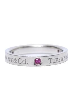 【自营】Tiffany & Co./蒂芙尼中古95新女戒指 字母 三钻戒指 51