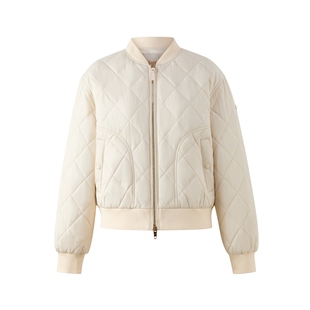 Eland衣恋棉服女时尚简约菱格短款拉链外套2025冬季新款