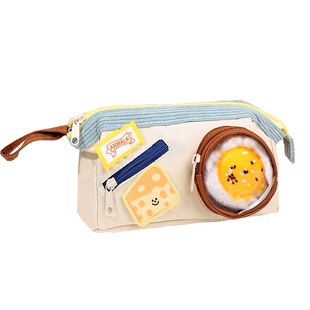 捏捏乐笔袋女生食物系列魔术贴笔袋高颜值创意ins风2026新款小众痛包大容量笔盒初中小学生文具收纳袋铅笔盒