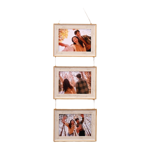 简约现代相框+挂墙照片5 6 7寸复古免打孔钉二连框三联框组合摆台