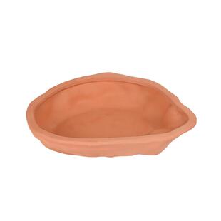 黄缘龟专用泡水盆安缘泡澡盆乌龟陶土喝水盘半水龟饲养箱造景用品