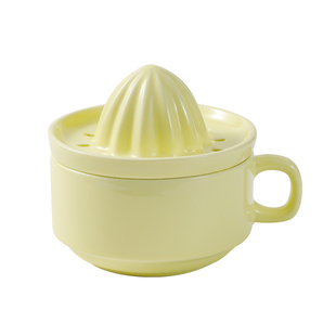 日本陶瓷手动榨汁器挤柠檬压橙子压汁神器宝宝水果汁机橙汁杯家用