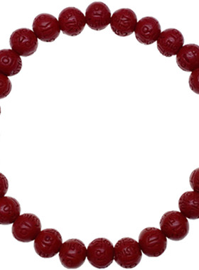 天然朱砂手串正品六字箴言手链龙年红色本命年男女款