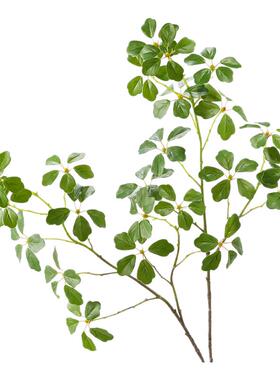 中式禅意观音莲叶仿真绿植摆件