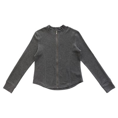 鱼骨收腰德绒锁温拉链卫衣