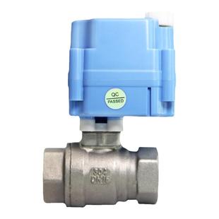 微型电动自控水控球阀阀门不锈钢手动手自二通复位反馈常开闭24v