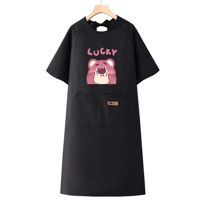 半袖罩衣防水围裙工作服女