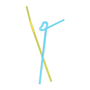 艺术吸管一次性食品级伸缩式彩色细饮料果汁可弯曲手工长单独包装