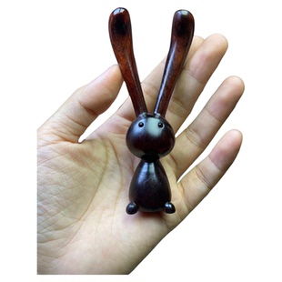 天然紫檀木长耳朵兔子眼部按摩鼻子按摩下颌线改善黑眼圈眼袋礼物