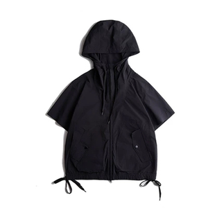 AOGZ防晒短袖冲锋上衣套装男女夏春秋新款机能风夹克帽衫工装外套