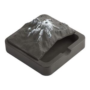 带盖烟灰缸雪山水泥摆件