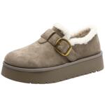 大东雪地靴女鞋勃肯鞋2025冬季新款厚底可爱毛绒棉鞋一脚蹬毛毛鞋