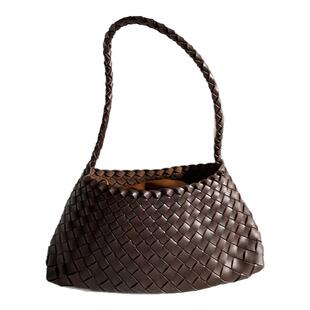 高级感手工编织腋下包包女2026春夏都市时髦单肩包手提包子母包