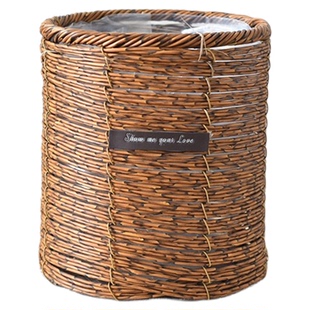 北欧草编花盆仿藤编花篮绿萝创意编织竹编竹筐编织篮竹篮简约花瓶