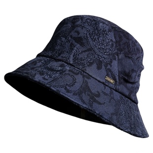 小野商 文艺肌理感亚麻渔夫帽显脸小秋冬遮阳帽子女保暖时尚盆帽