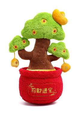 发财树摇钱树毛绒玩具公仔玩偶