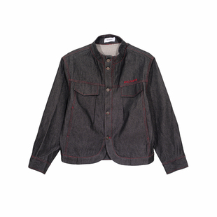 Holocene美式潮牌复古设计感水洗做旧牛仔套装男外套裤子搭配一套