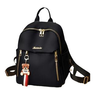 双肩包女2025新款牛津布女包时尚百搭女士帆布背包大容量学生书包