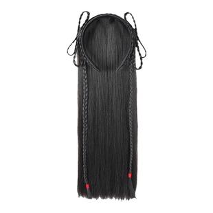 儿童汉服头饰假发包古装一体式懒人发箍造型古风女童辫子表演发髻