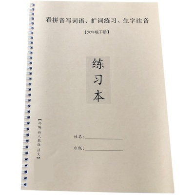 六年级下册看拼音写词语人教版