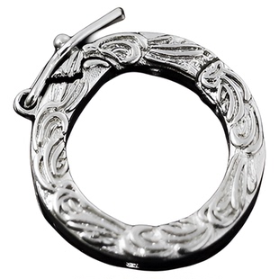 925纯银圆环万能扣单独活扣吊坠扣头女项链单坠diy配件挂坠1.6cm