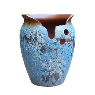 大口径缺口多肉花盆九尾狐老桩法师悬崖绿植盆陶瓷透气粗陶盆景盆