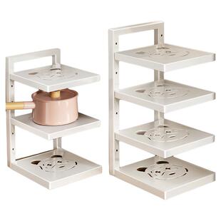 厨房锅具架多层置物架多功能收纳锅架子水槽下落地台面放锅架柜内