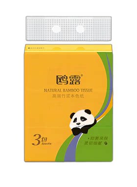 鸥露竹浆家庭装中石化48包箱抽纸