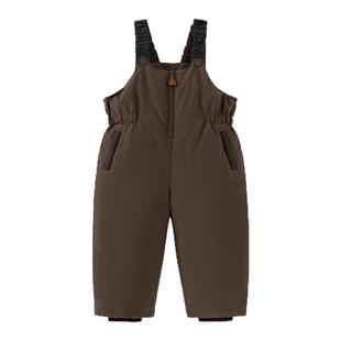 迷你巴拉巴拉男女童三防羽绒裤2024冬儿童加厚保暖防护背带羽绒裤