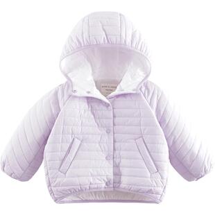 马克珍妮女童时尚花苞连帽外套 儿童棉衣棉服2025年秋冬装241639