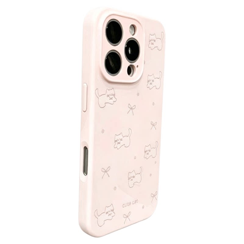 可爱蝴蝶结猫咪适用OPPO Reno16/15PRO手机壳新款findx9/8pro硅胶vivo x300/x200Pr
