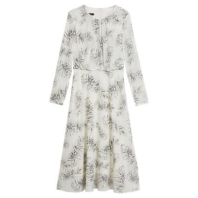 【真丝系列】YINER音儿秋季法式高级感艺术印花弹力桑蚕丝连衣裙