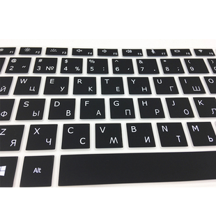 适用华为matebook13/14S/15荣耀magicbookv14俄语键盘膜X Pro俄文