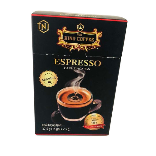 越南代购添爱尊尚TNI KING皇冠速溶无糖意式黑咖啡ESPRESS纯咖啡