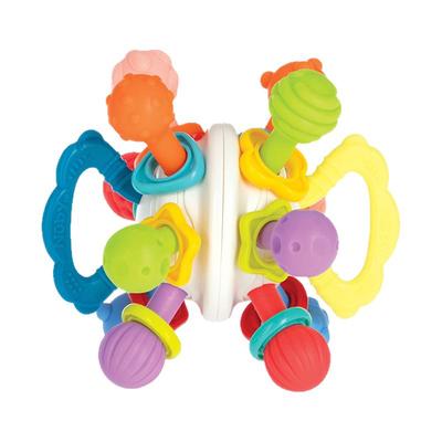 【自营】NUBY努比手抓球婴儿咬啃握磨牙旋转多功能曼哈顿牙胶