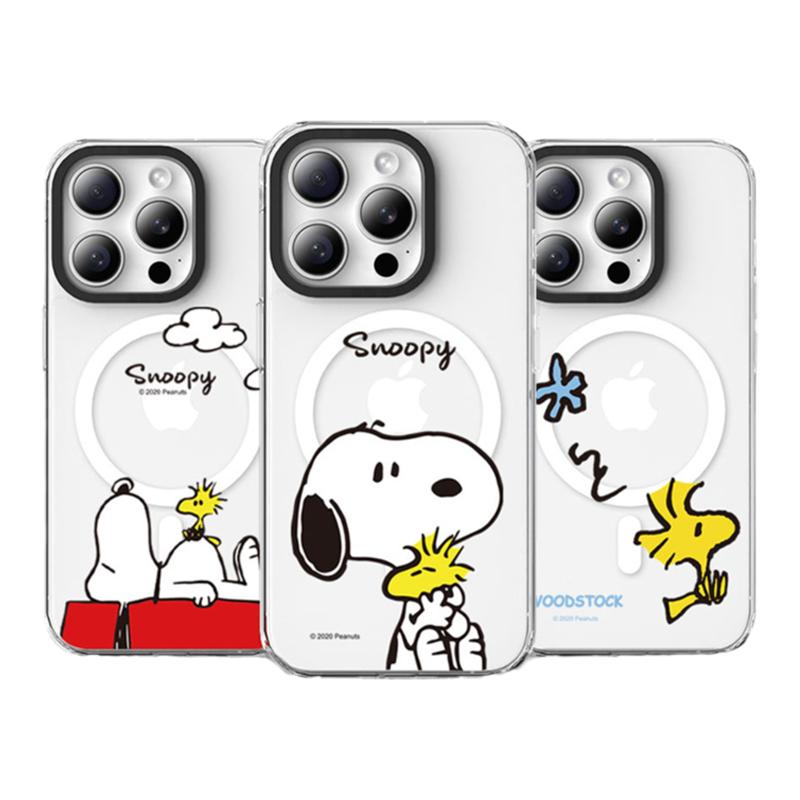 史努比snoopy史塔克全家福动漫漫画插画适用于苹果iPhone15promax手机壳防摔17pro透明磁吸16pro保