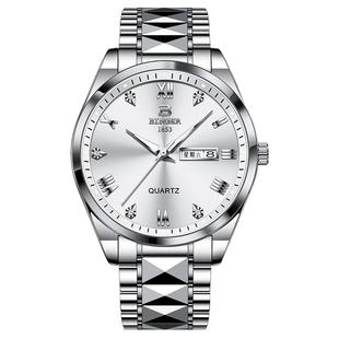 瑞士宾格男士手表名牌机械手表男款全自动防水夜光双日历高档石英