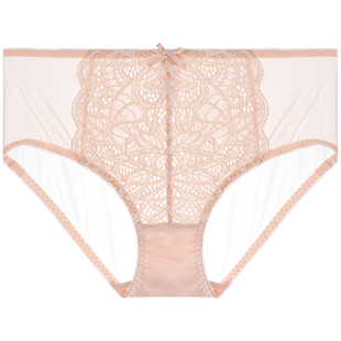 歌力诺性感蕾丝女士内衣三角内裤薄款网纱白色新款粉色中低腰短裤