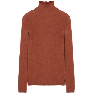 布景针织衫女春季新品简约纯色高领套头内搭打底衫毛衣1817