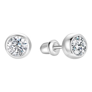 真我不凡S925纯银璀璨小气泡耳钉钻石耳钉养耳洞泡泡钻纯银耳环