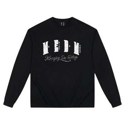 MEDM小香贴布珍珠圆领情侣T恤