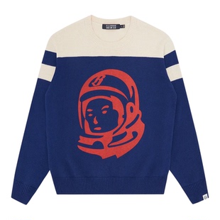 BILLIONAIRE BOYS CLUB BBC 菲董宇航员头像拼色设计针织衫毛衣