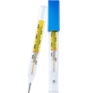 可孚高精度医用水银体温计温度表玻璃棒腋下式发烧测温大刻度大号